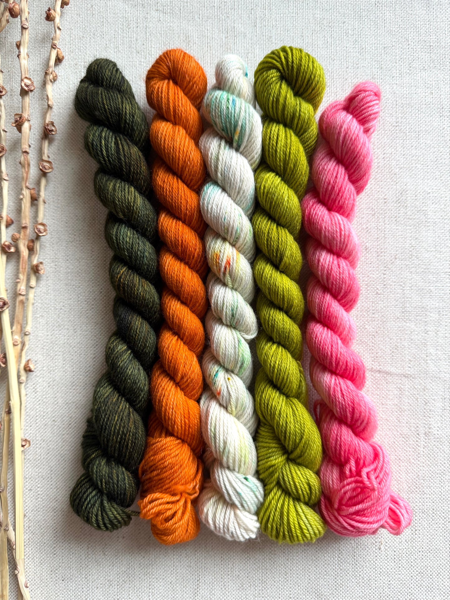 Dot Dot Dash - SW Merino Nylon Mini Skein Set
