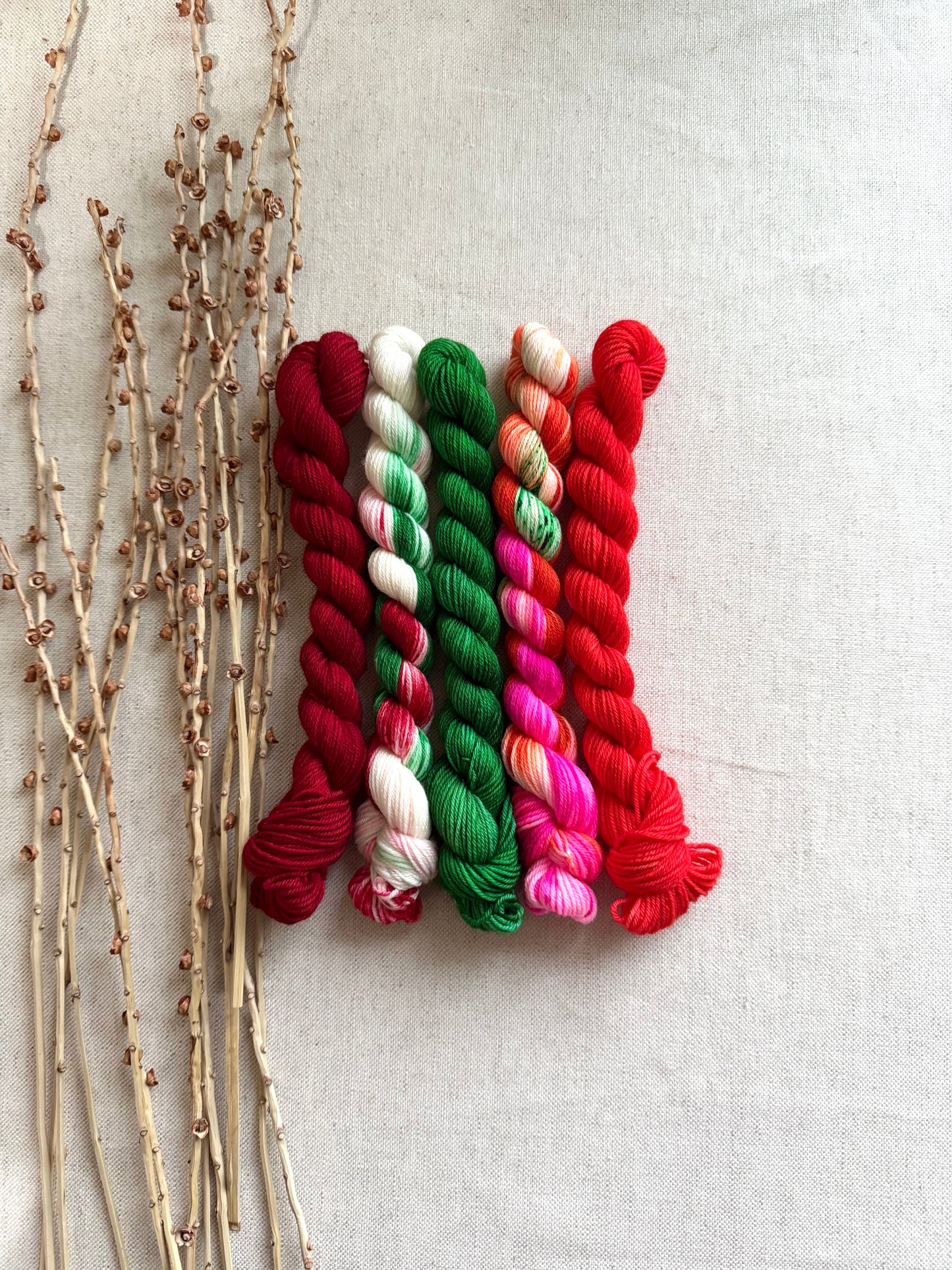 Holiday Lane - SW Merino Nylon Mini Skein Set