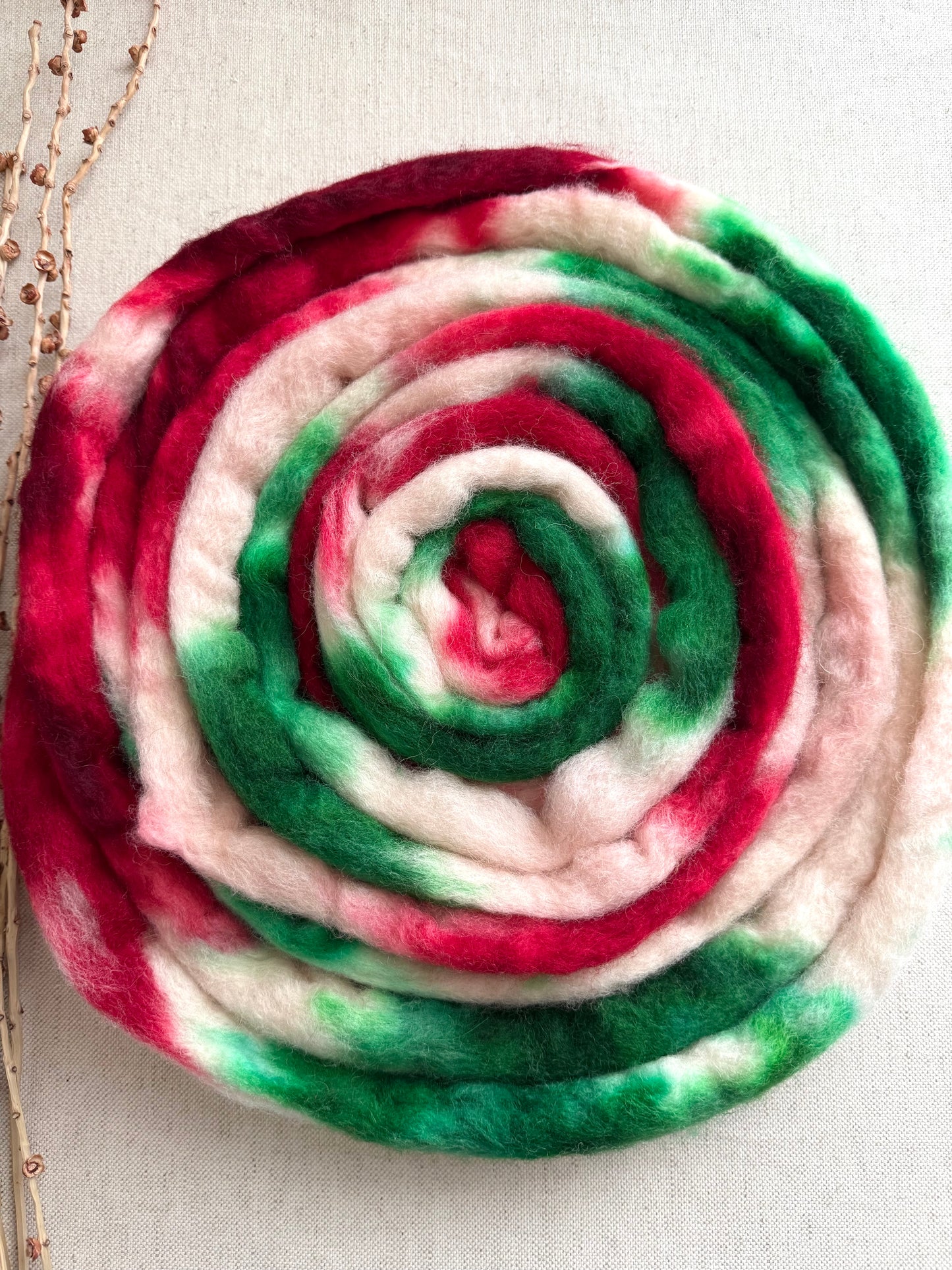 Ringing The Sleigh Bells BFL Top Spinning Fiber