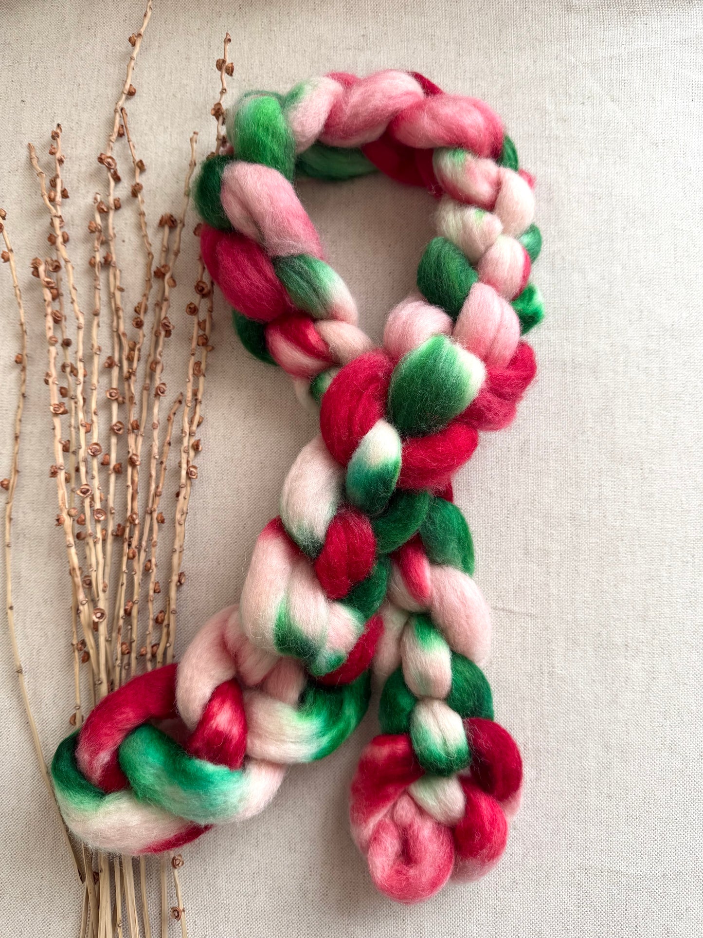 Ringing The Sleigh Bells BFL Top Spinning Fiber