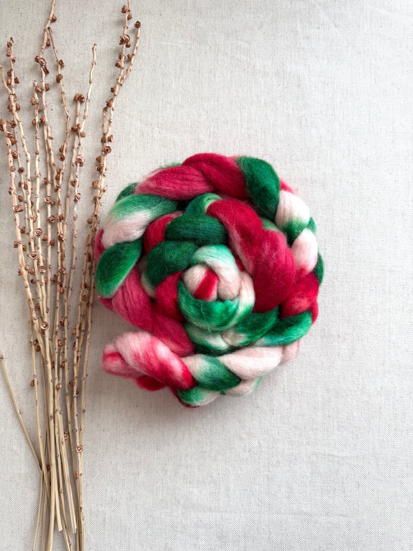 Ringing The Sleigh Bells BFL Top Spinning Fiber