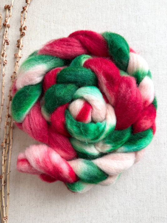 Ringing The Sleigh Bells BFL Top Spinning Fiber