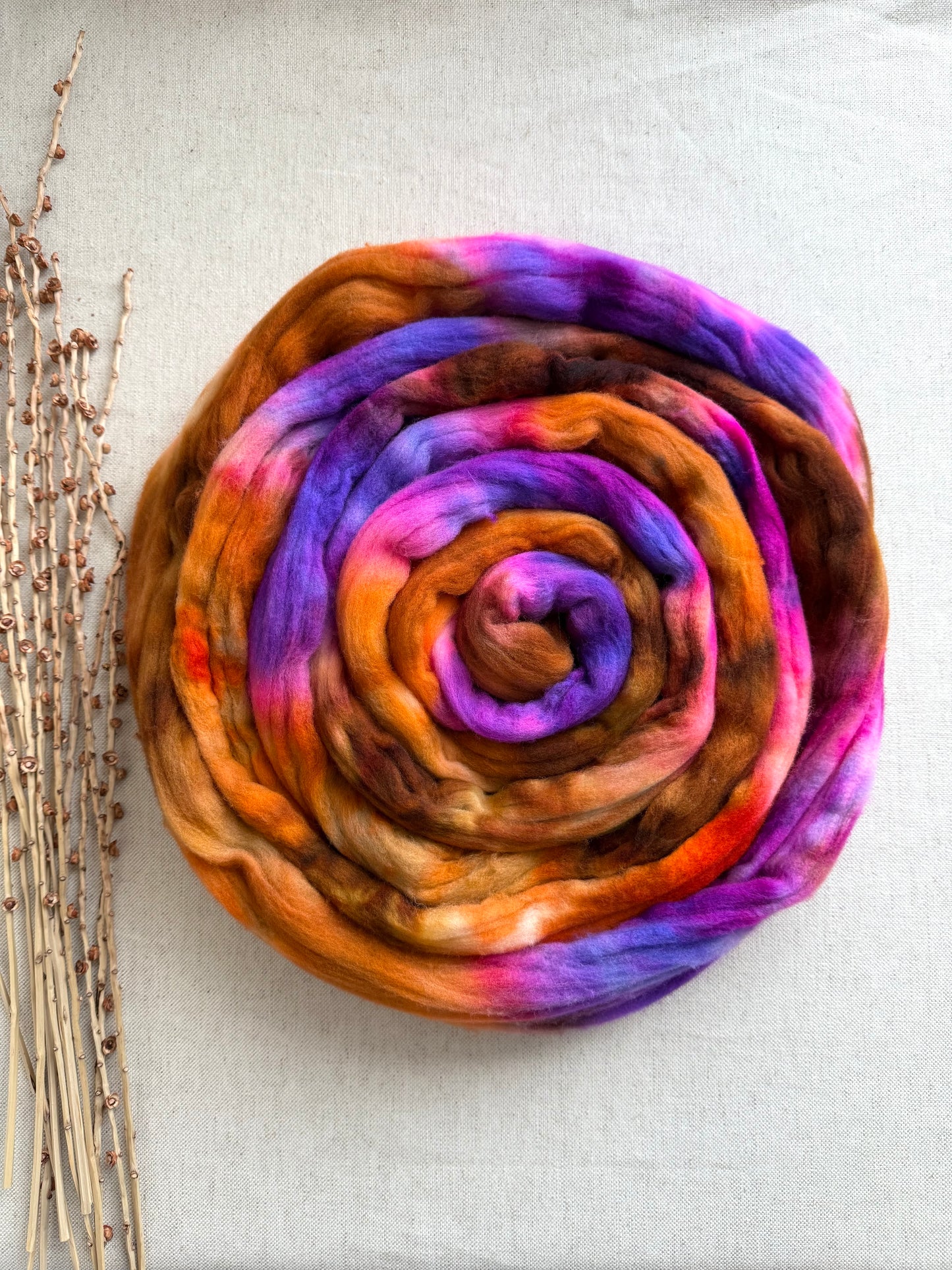 Hog Pile Rambouillet Top Spinning Fiber