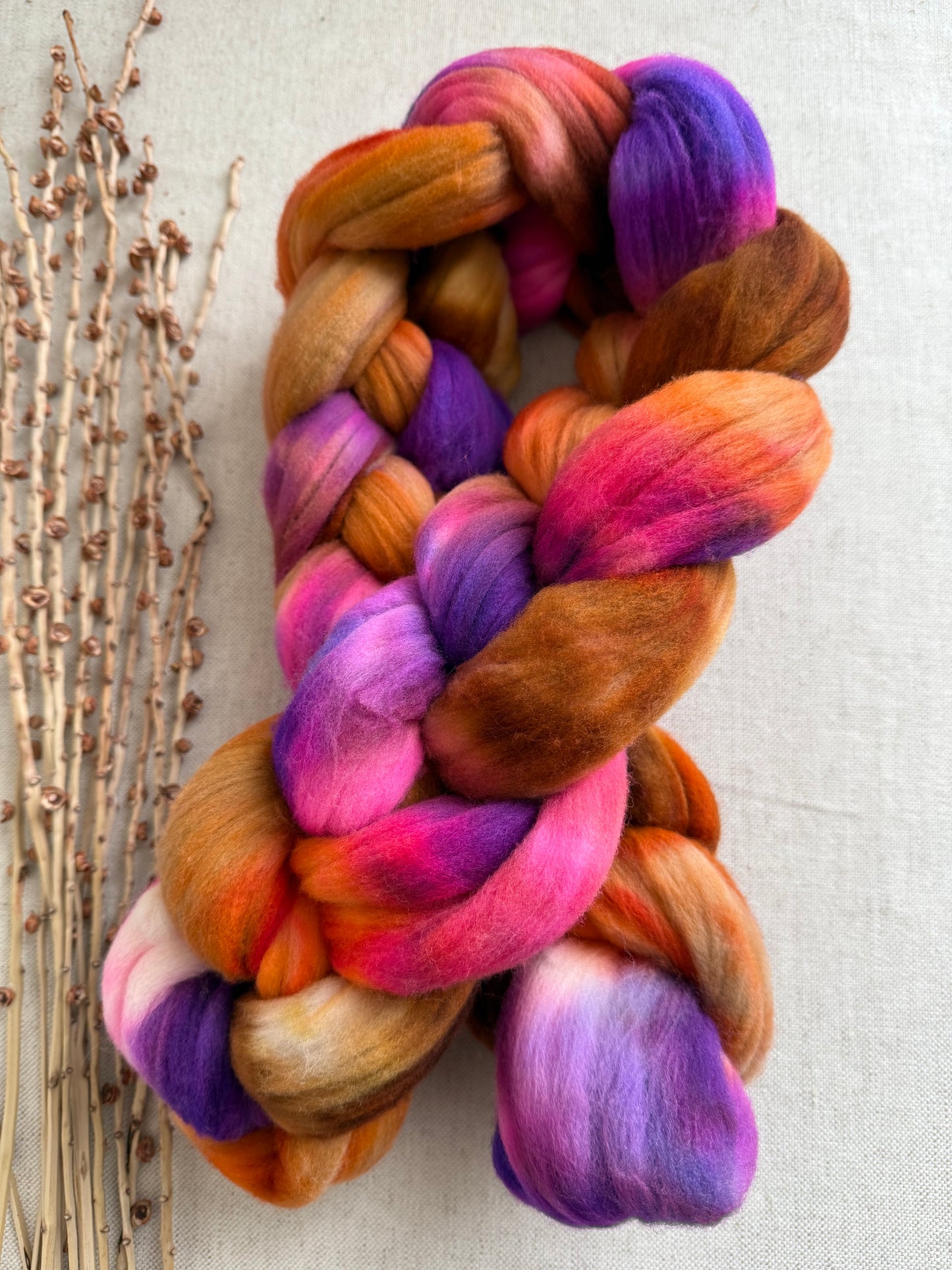 Hog Pile Rambouillet Top Spinning Fiber