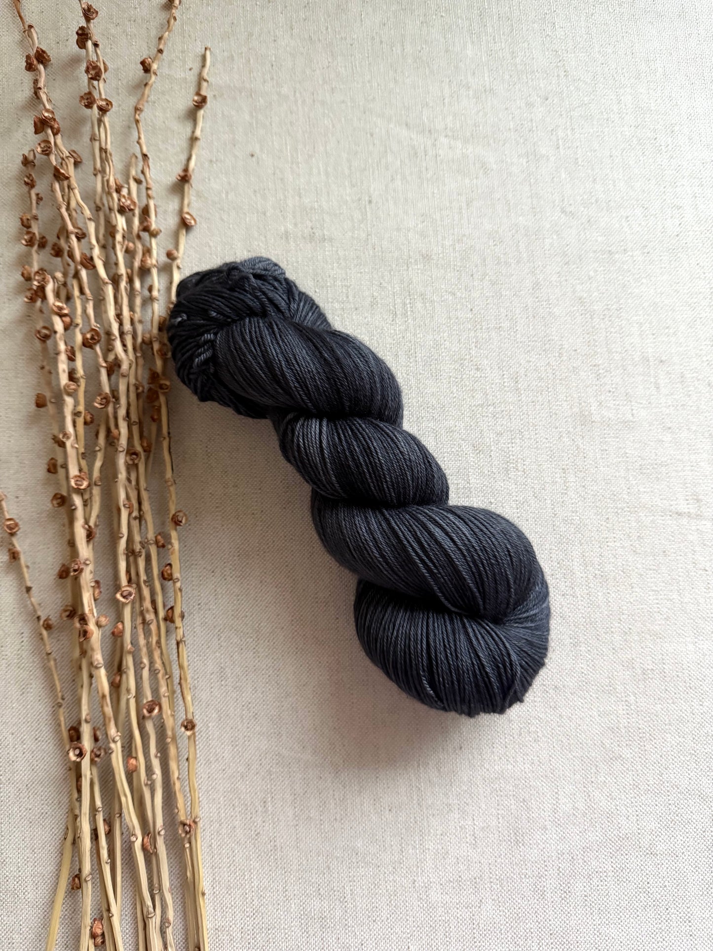 Charcoal SW Merino Nylon Yarn