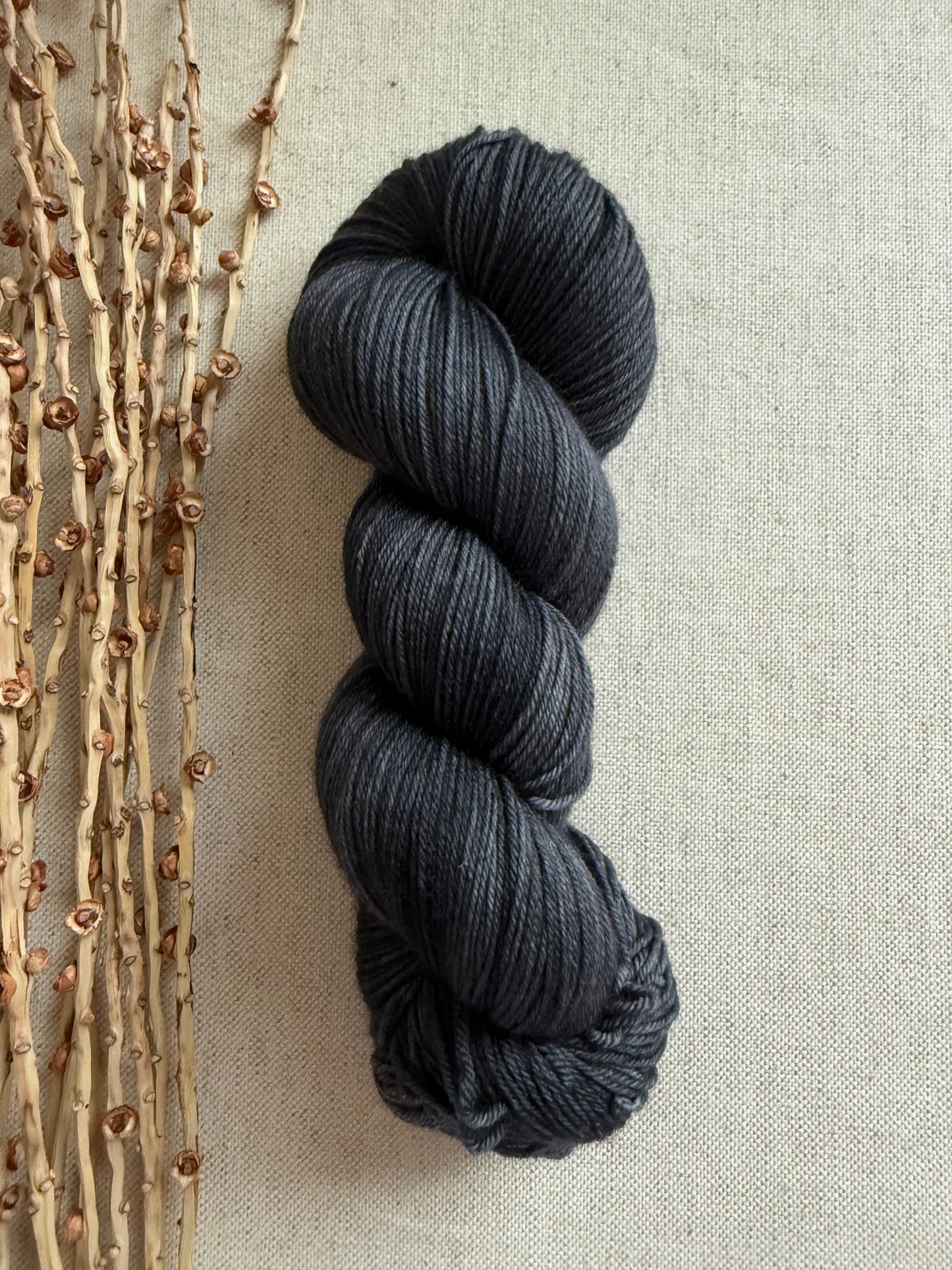 Charcoal SW Merino Nylon Yarn