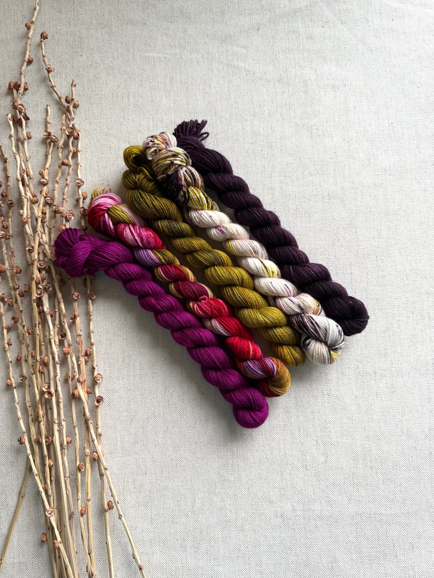 Velveteen Chair - SW Merino Nylon Mini Skein Set