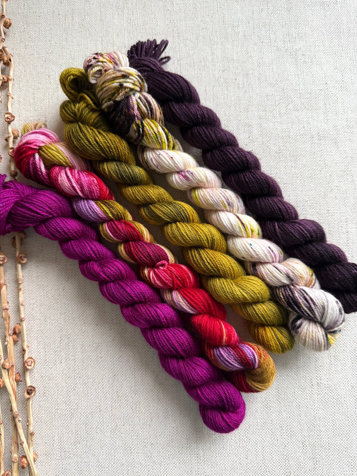 Velveteen Chair - SW Merino Nylon Mini Skein Set
