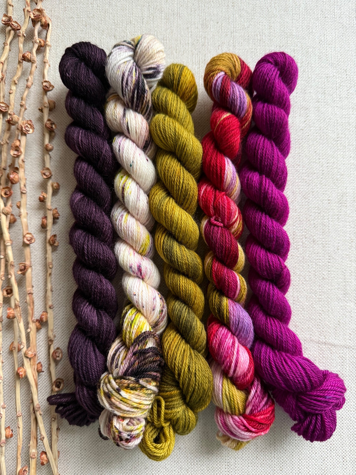 Velveteen Chair - SW Merino Nylon Mini Skein Set