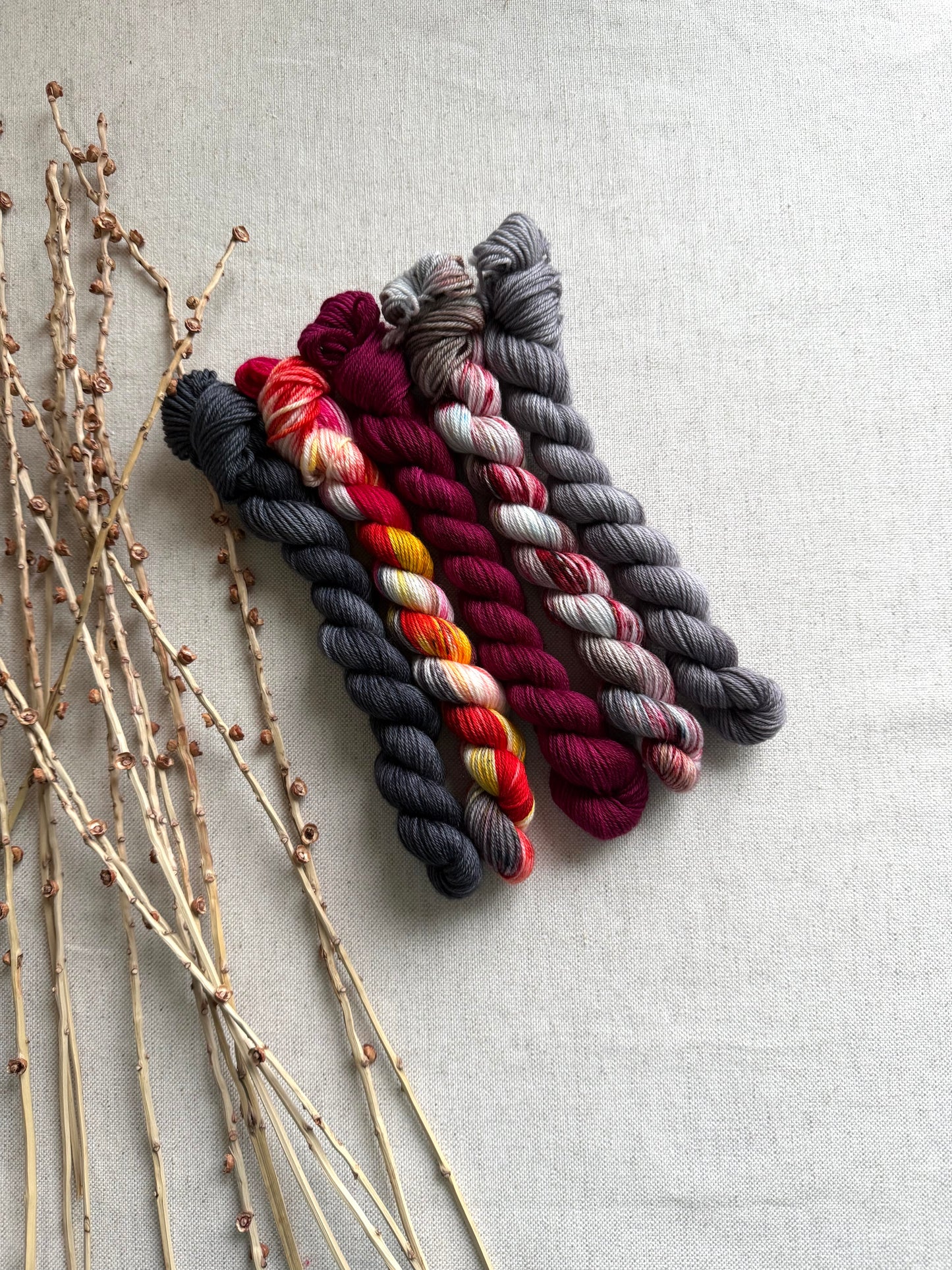 Flannel Pjs  - SW Merino Nylon Mini Skein Set