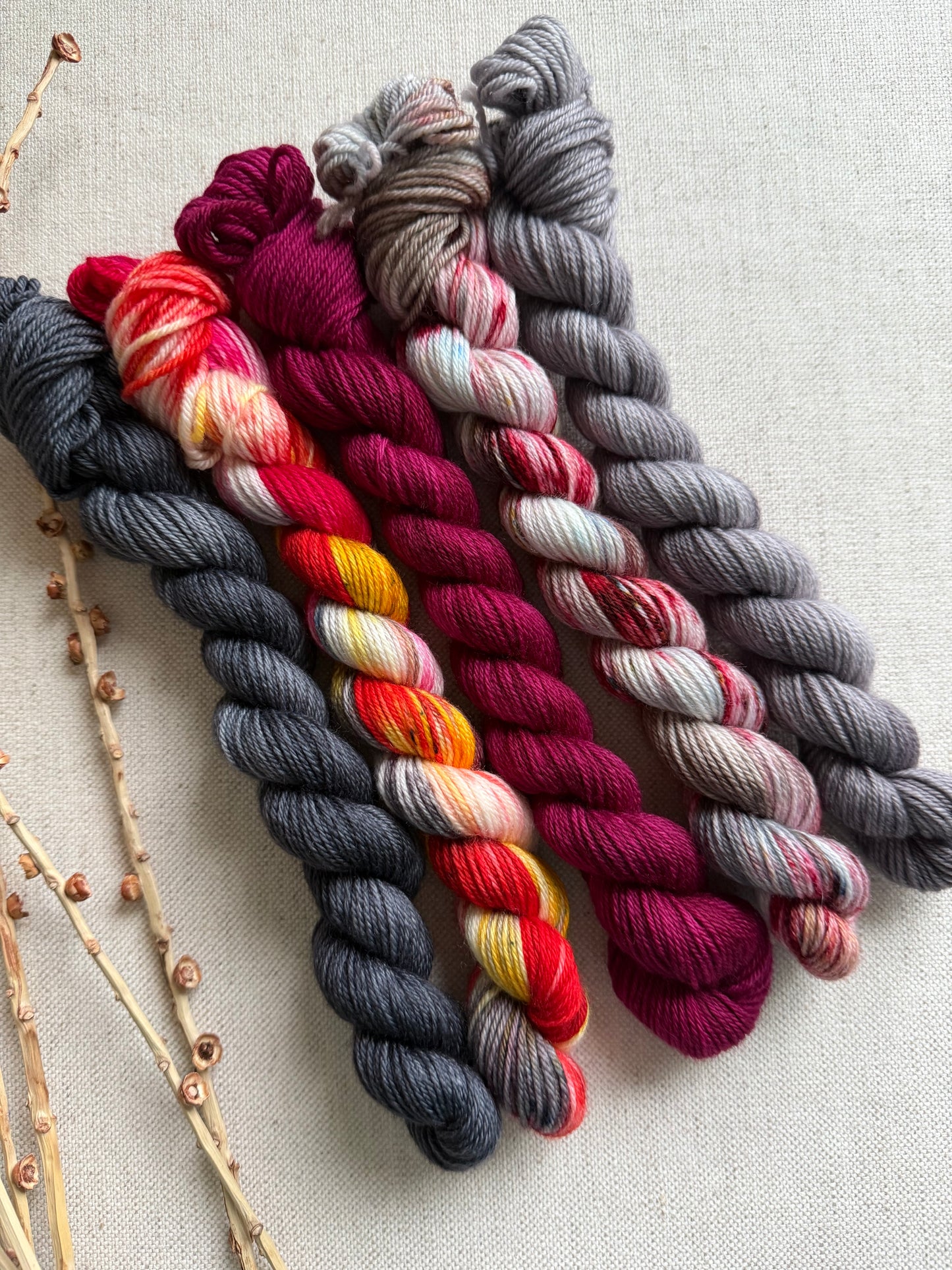 Flannel Pjs  - SW Merino Nylon Mini Skein Set