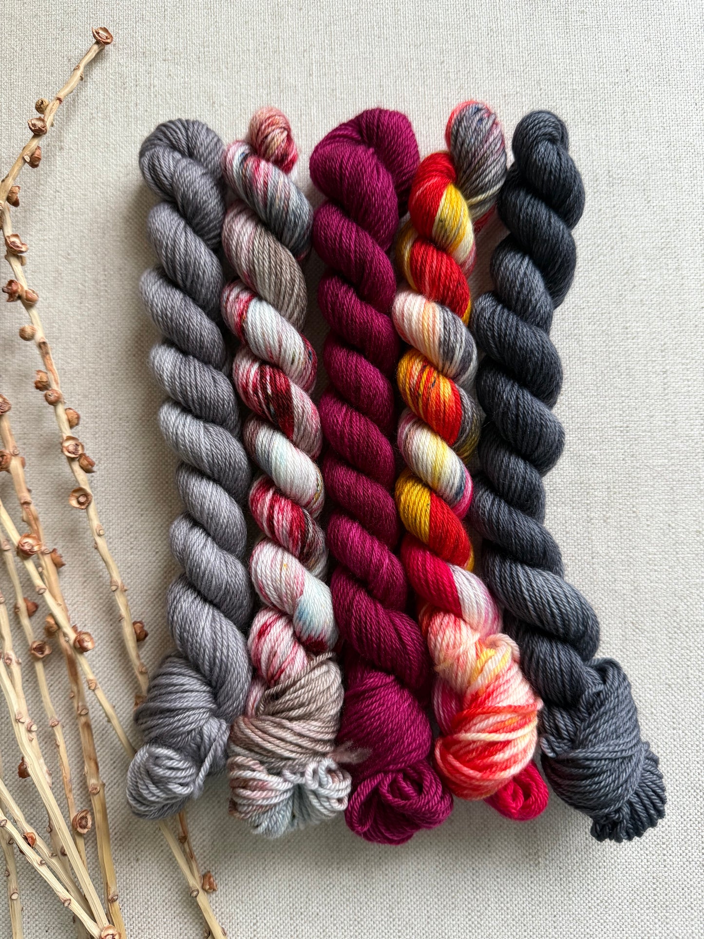 Flannel Pjs  - SW Merino Nylon Mini Skein Set