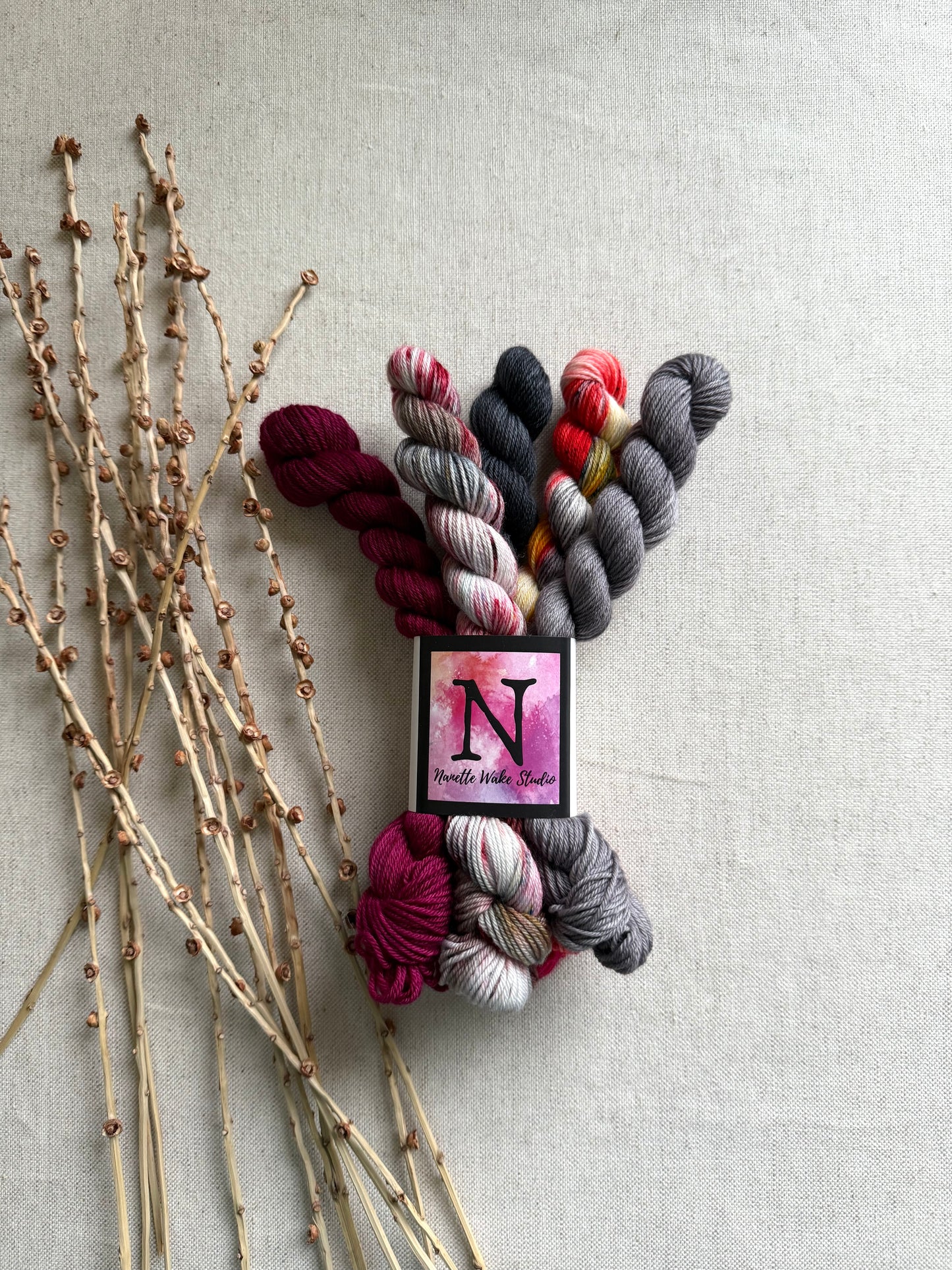 Flannel Pjs  - SW Merino Nylon Mini Skein Set