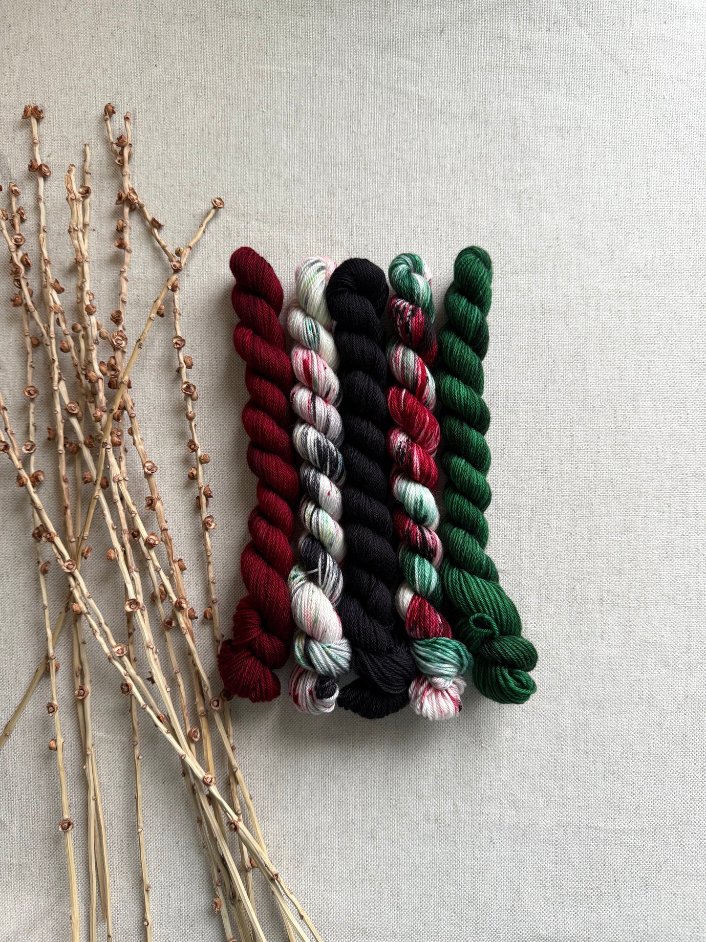 Christmas Nightmare - SW Merino Nylon Mini Skein Set