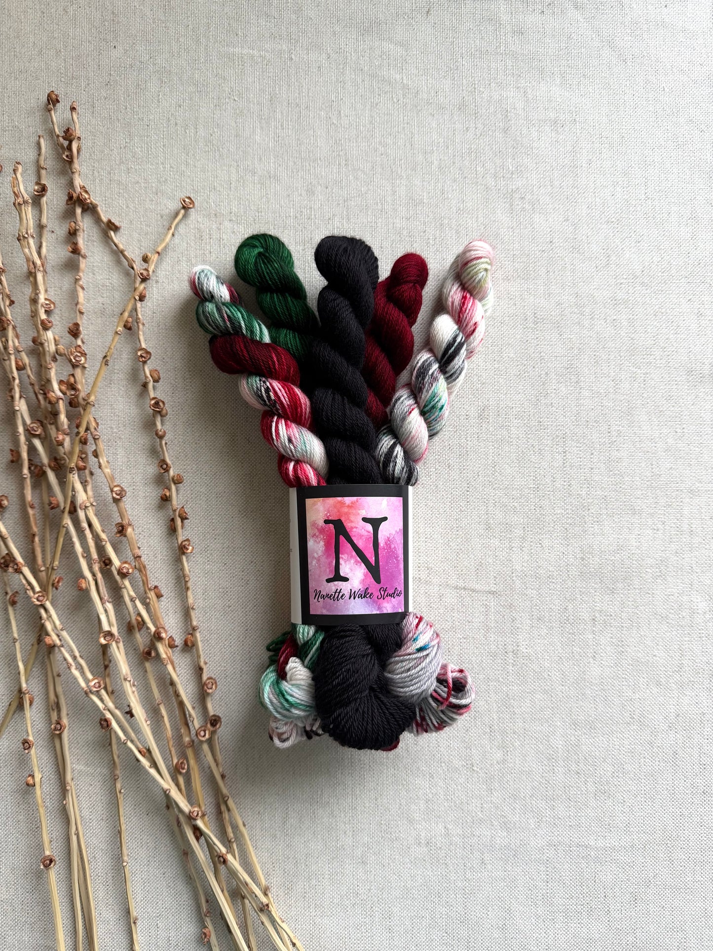 Christmas Nightmare - SW Merino Nylon Mini Skein Set