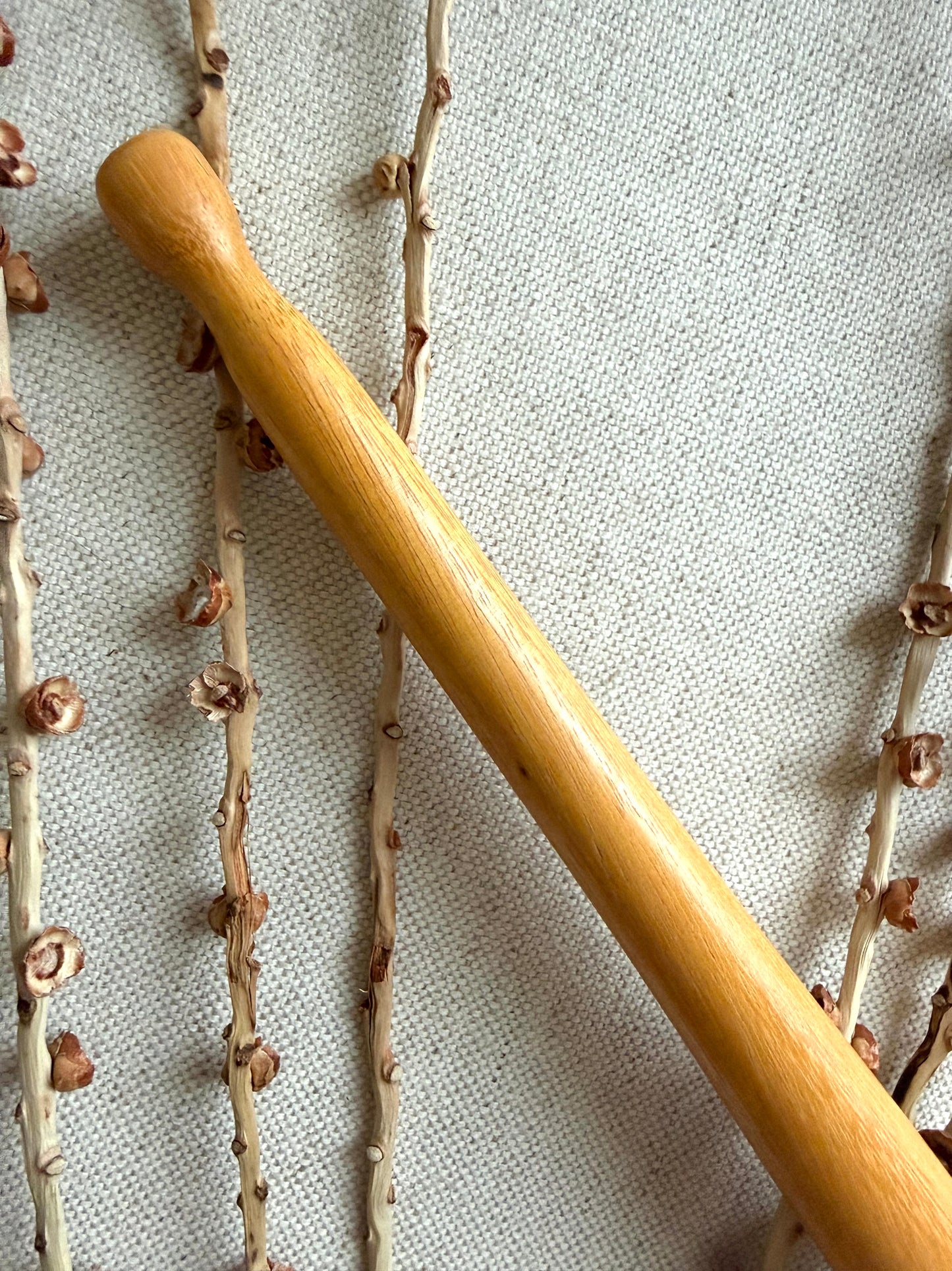 Osage Orange Support Spindle With Brown Resin