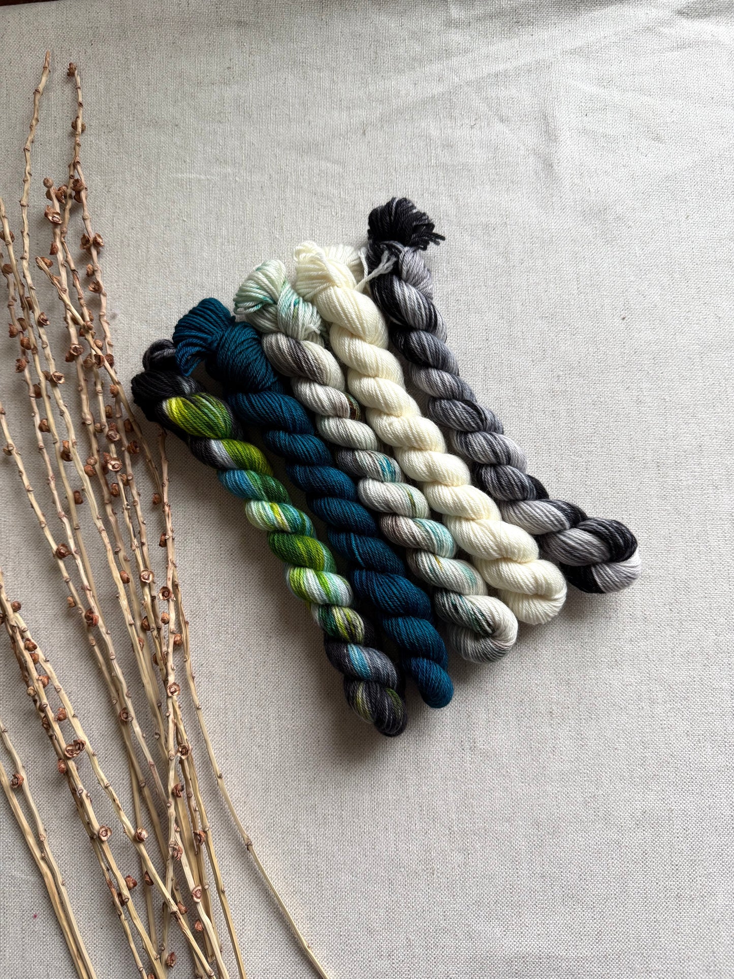 Cloud Burst - SW Merino Nylon Mini Skein Set