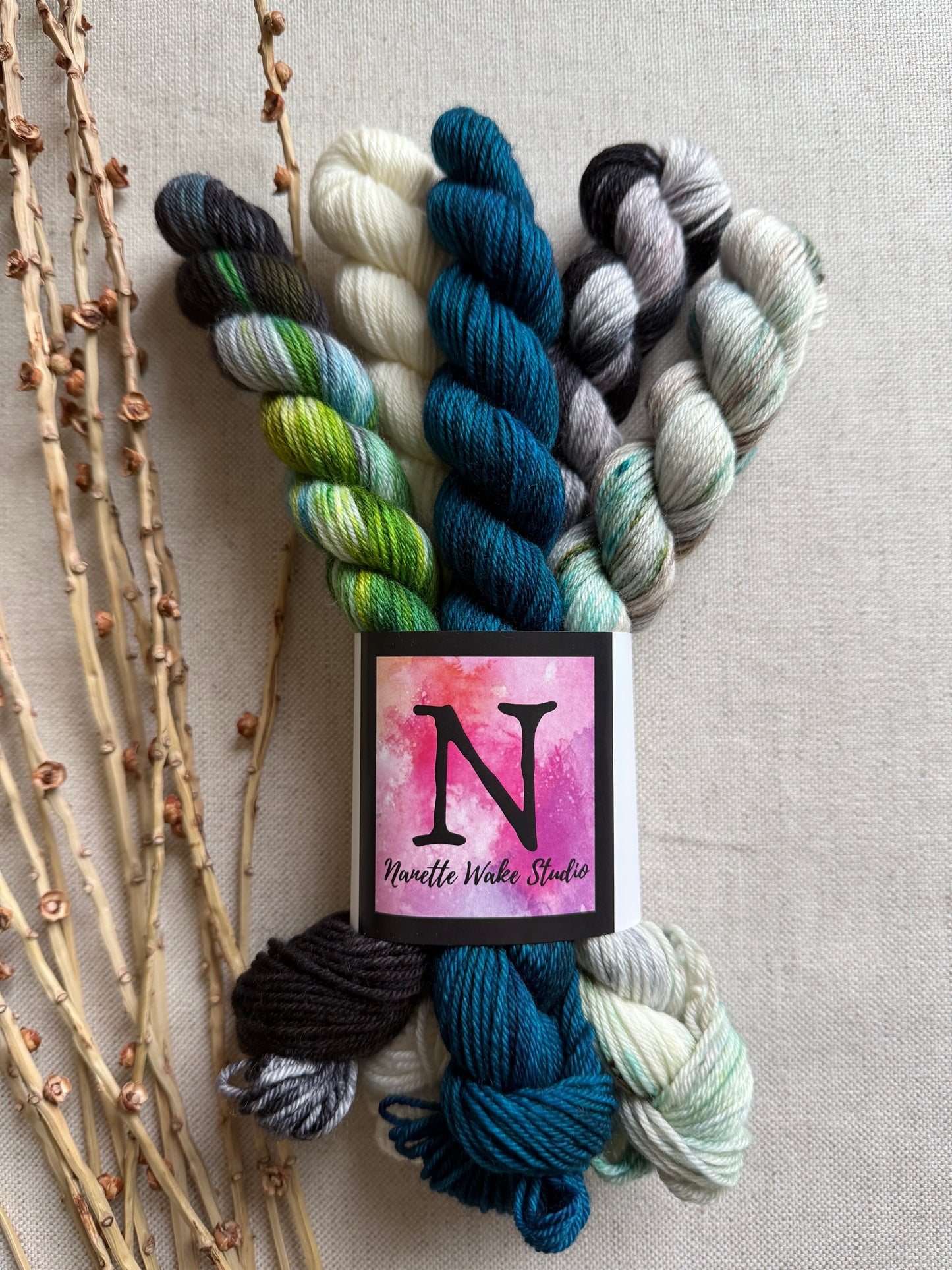 Cloud Burst - SW Merino Nylon Mini Skein Set