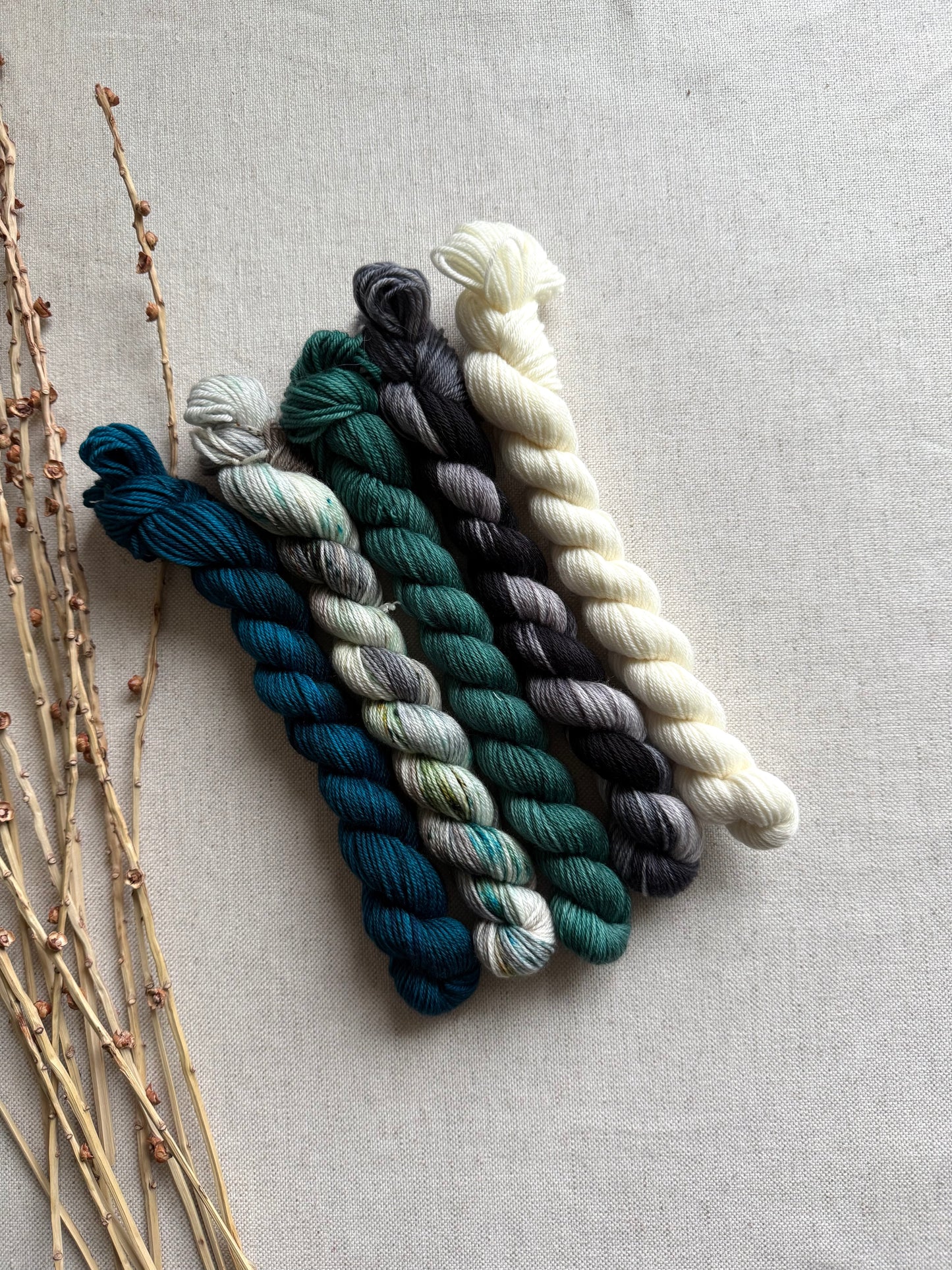 Cloud Burst - SW Merino Nylon Mini Skein Set