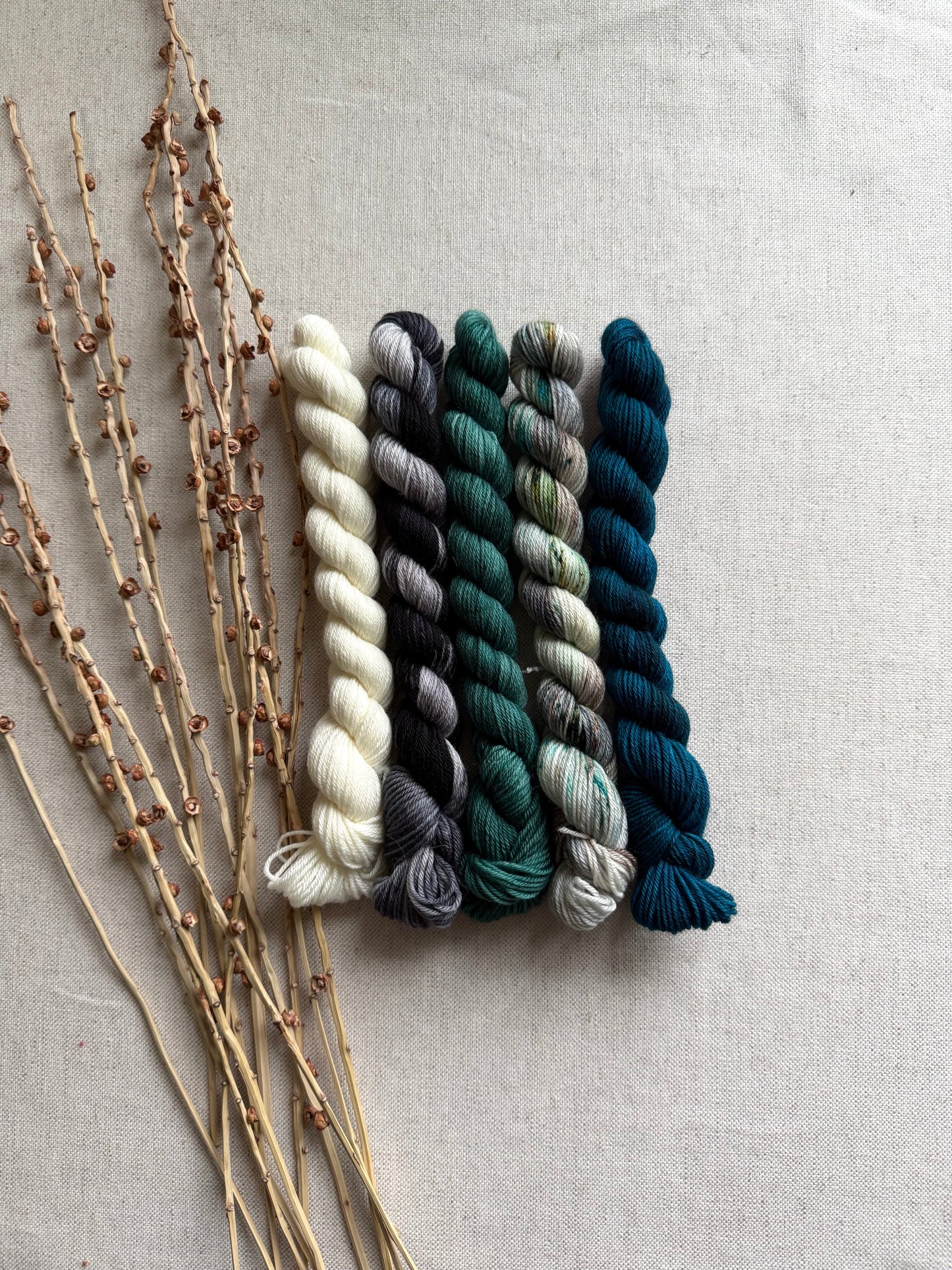 Cloud Burst - SW Merino Nylon Mini Skein Set