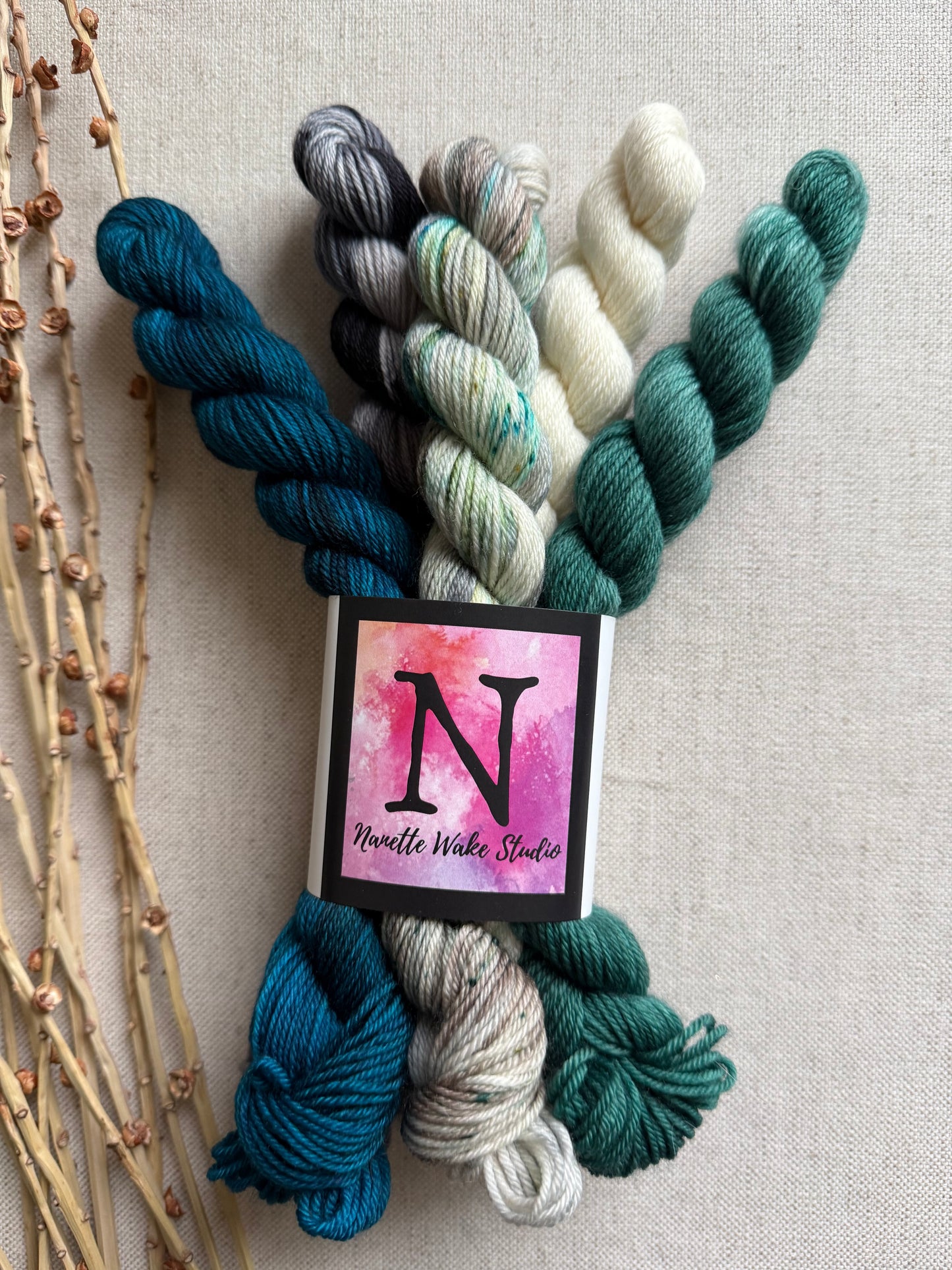 Cloud Burst - SW Merino Nylon Mini Skein Set