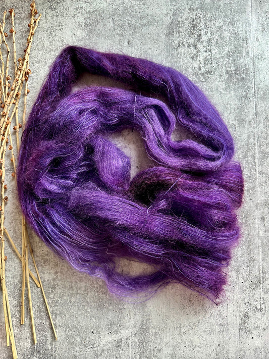 Eggplant Mohair Silk Yarn