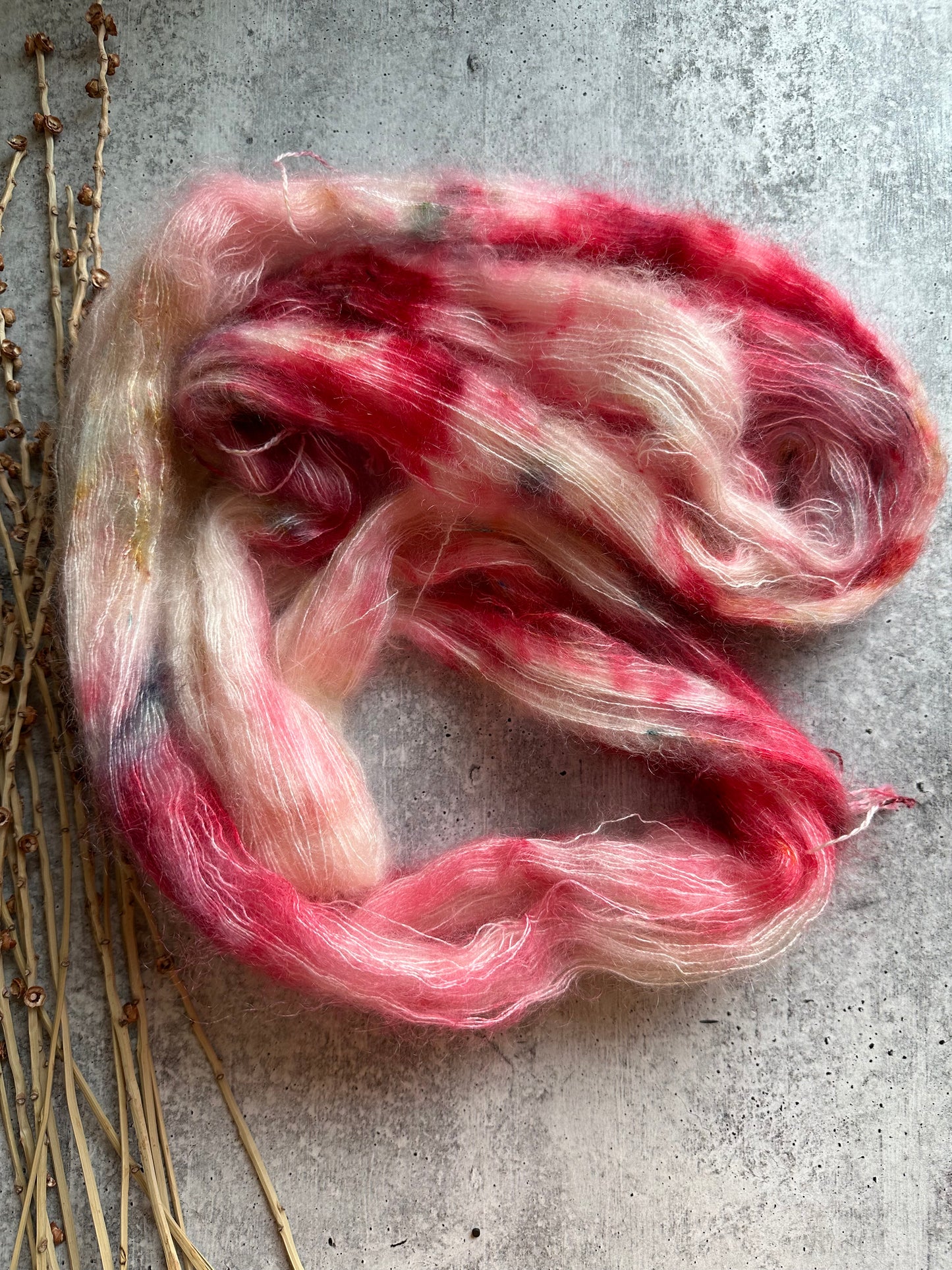 Holly Berries Mohair Silk Yarn