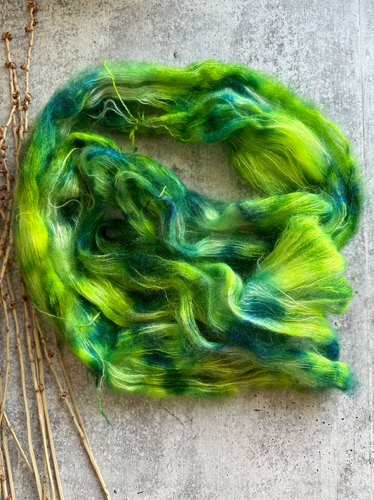Lime Squeeze Mohair Silk Yarn
