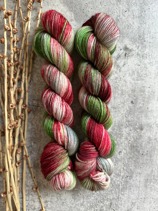 Faded Christmas Card SW Merino Nylon 50g Skein