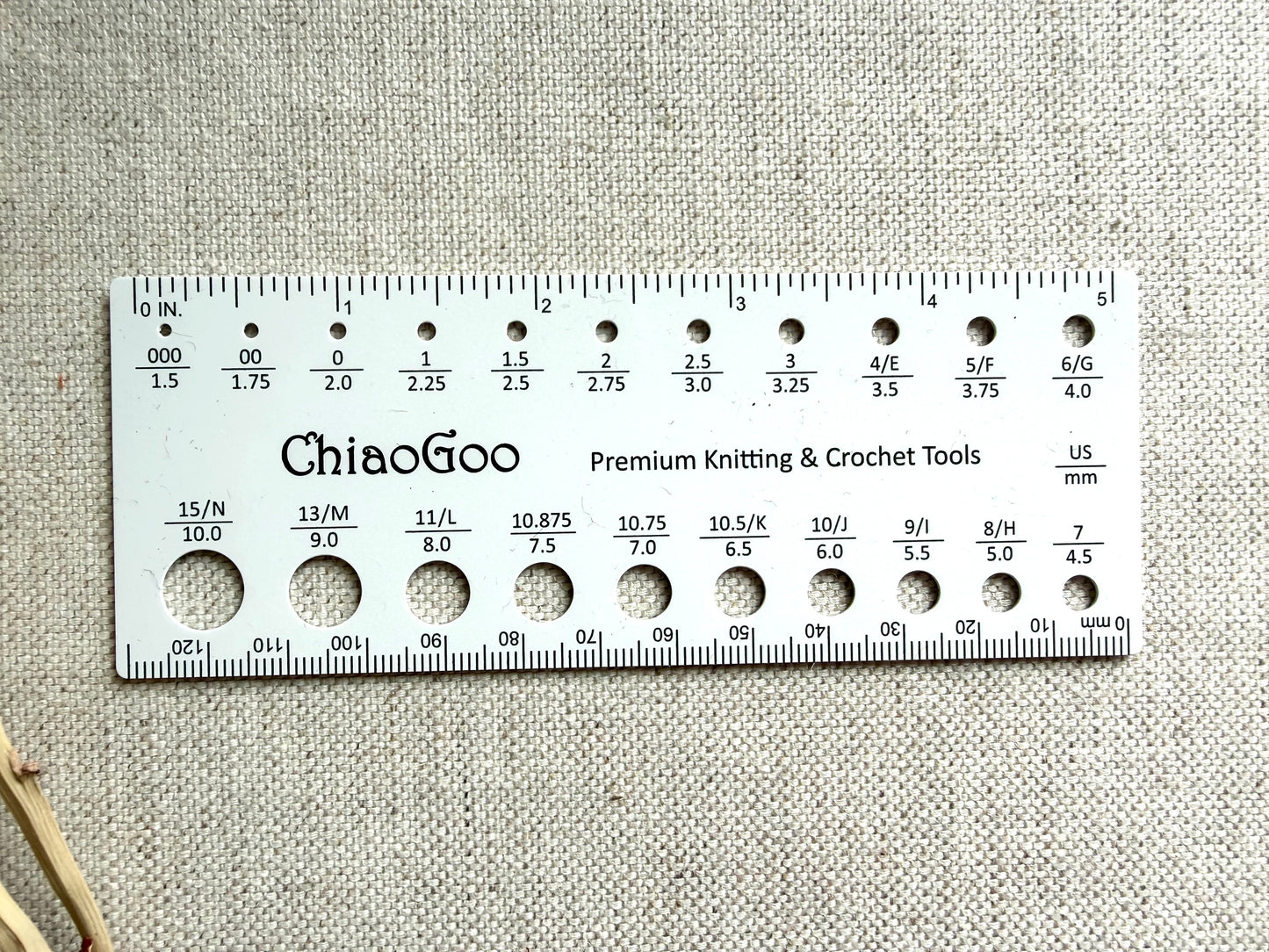 ChiaoGoo 5" Knitting Needle Gauge