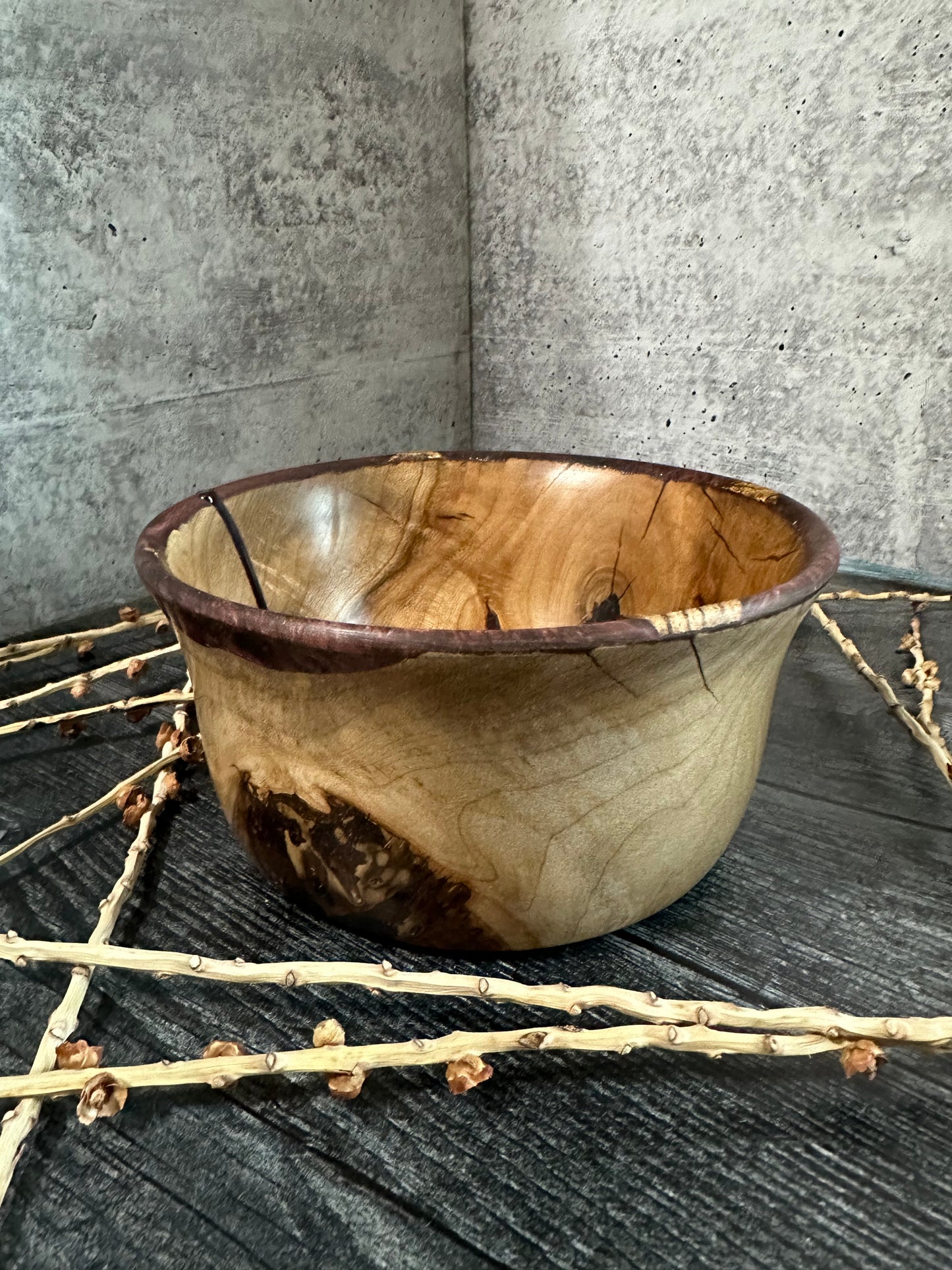 Exotic Hardwood with Purple Resin