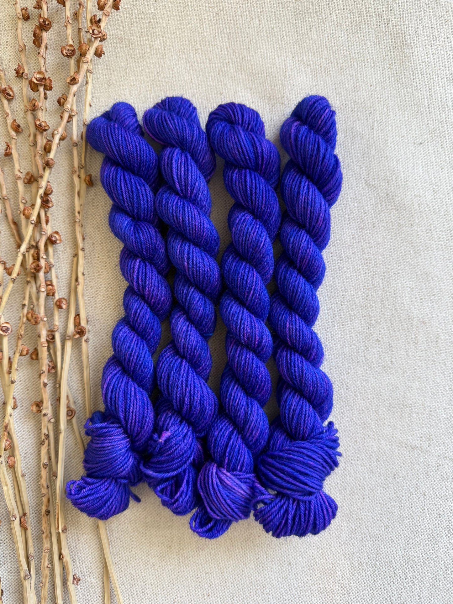 Popping Purple - SW Wool Recycled Nylon Mini Skein