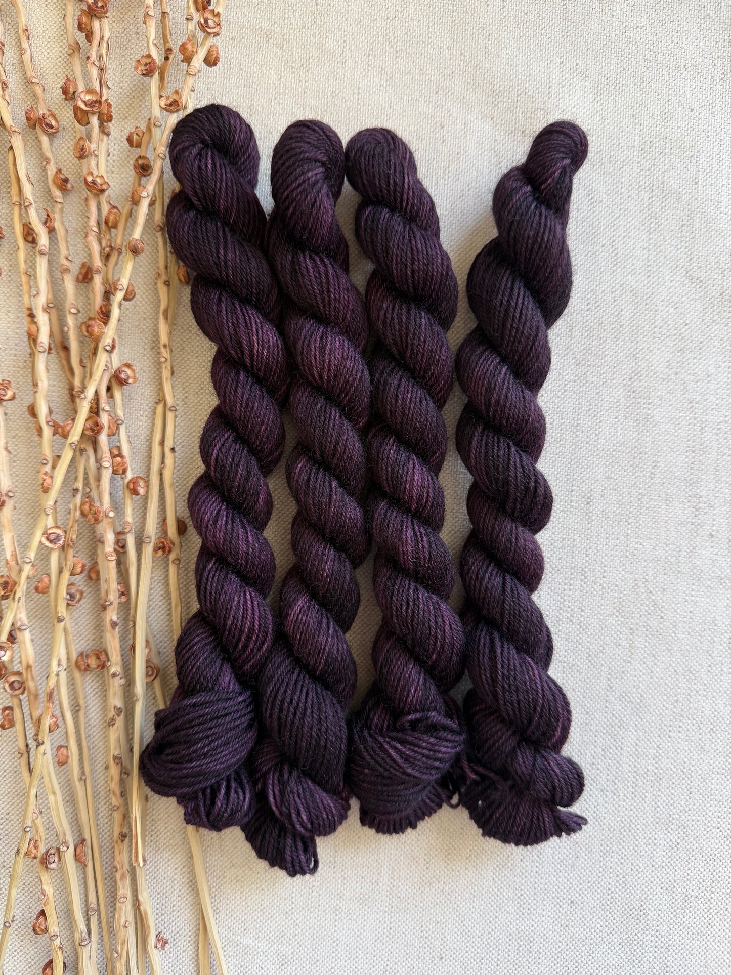 Aubergine - SW Wool Recycled Nylon Mini Skein