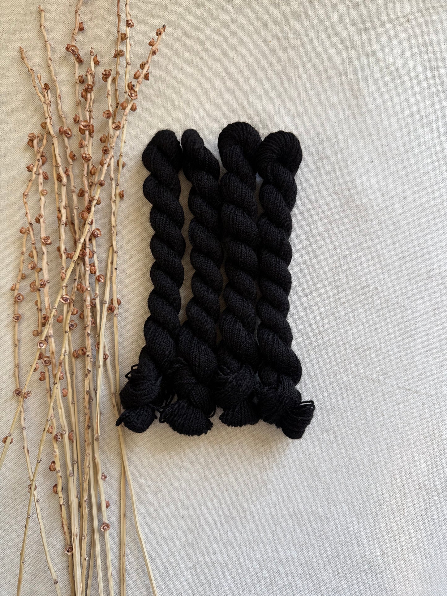 Noire - SW Wool Recycled Nylon Mini Skein