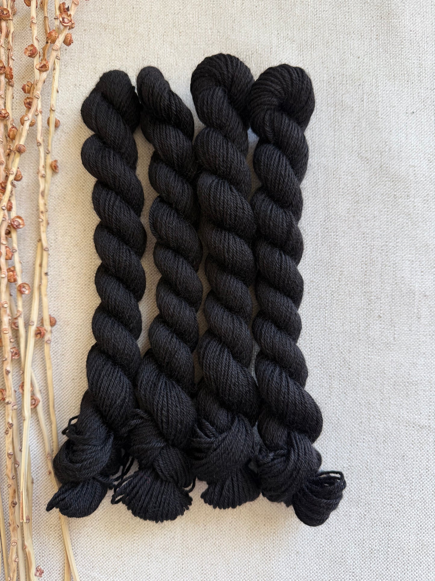 Noire - SW Wool Recycled Nylon Mini Skein
