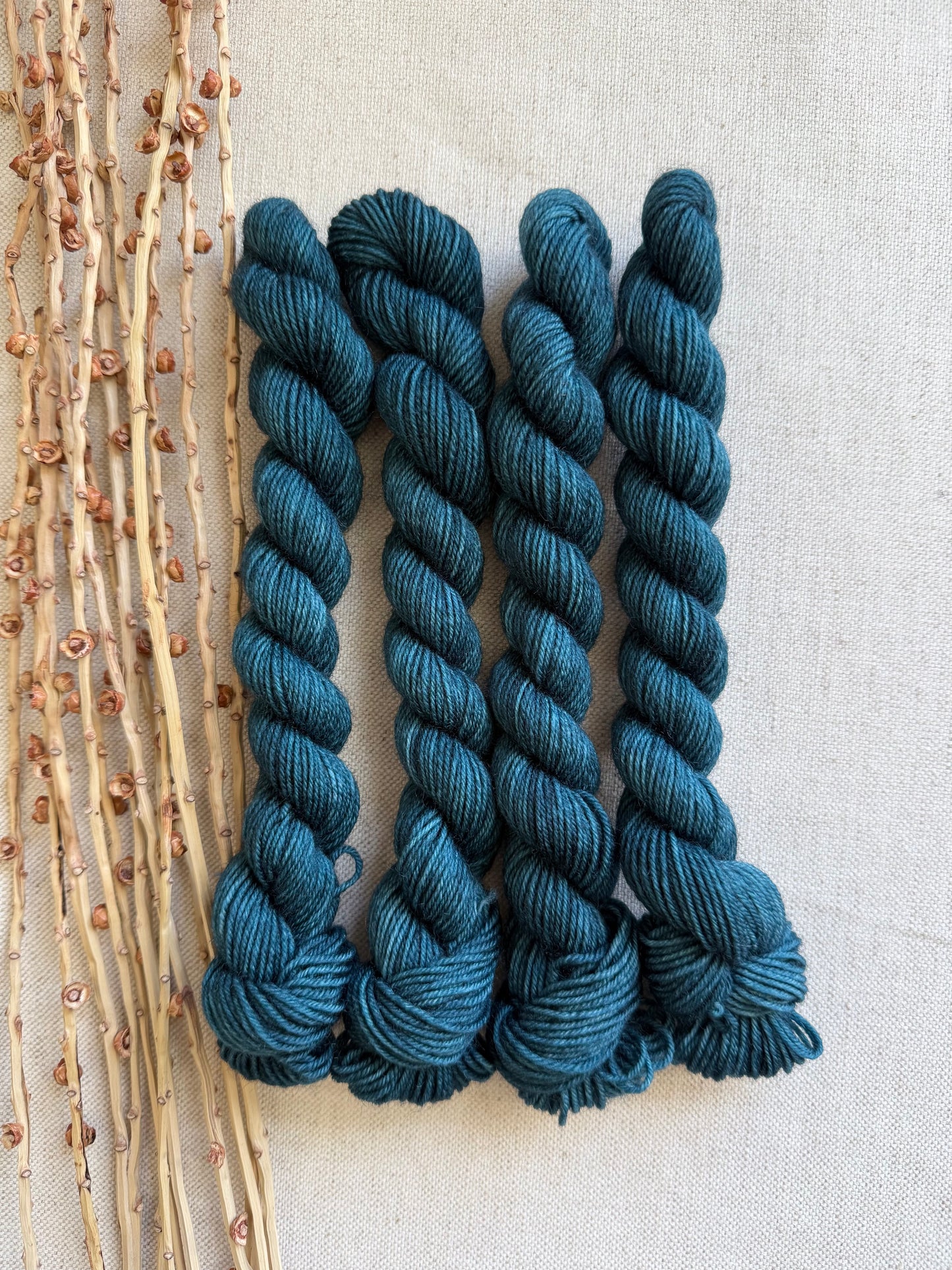 Teal - SW Wool Recycled Nylon Mini Skein