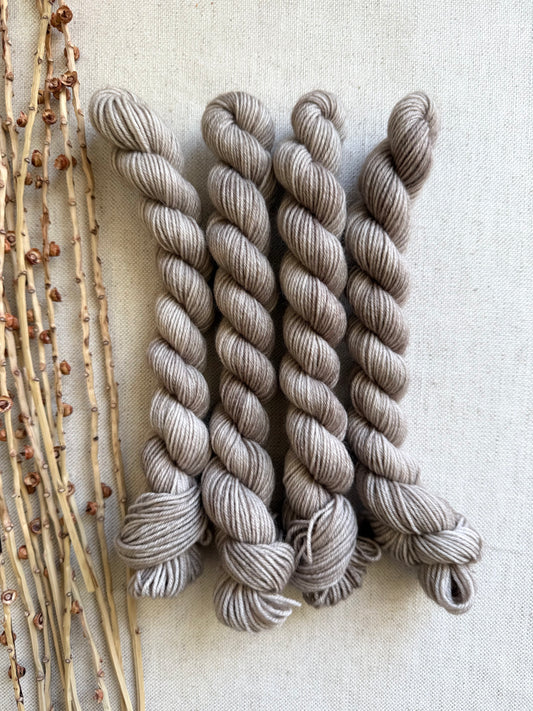 Light Pecan - SW Wool Recycled Nylon Mini Skein