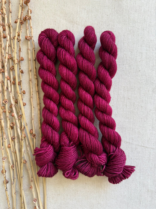 Burgundy - SW Wool Recycled Nylon Mini Skein