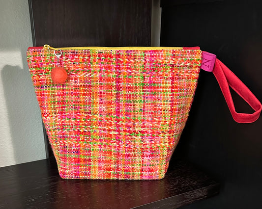 Orange Pink Yellow Green Handwoven Bag