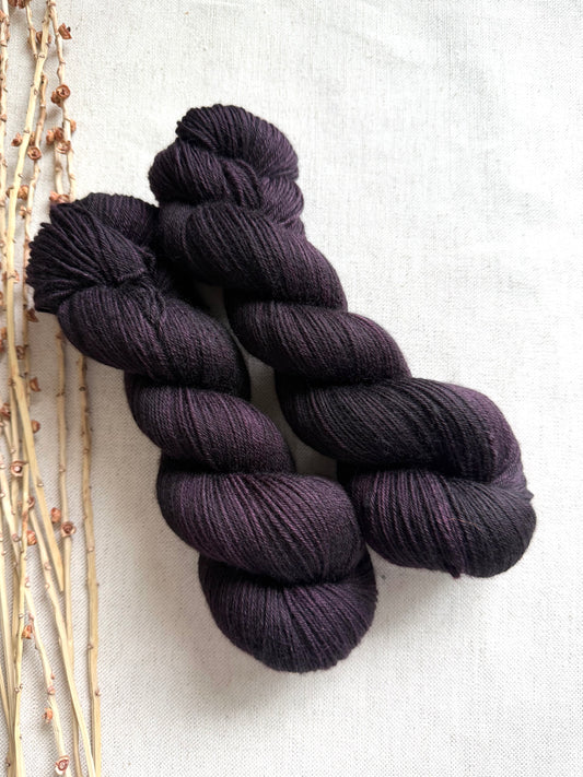 Aubergine 100g SW Merino Nylon Yarn