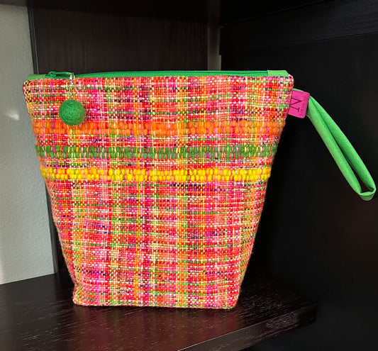 Orange Pink Yellow Green Handwoven Bag