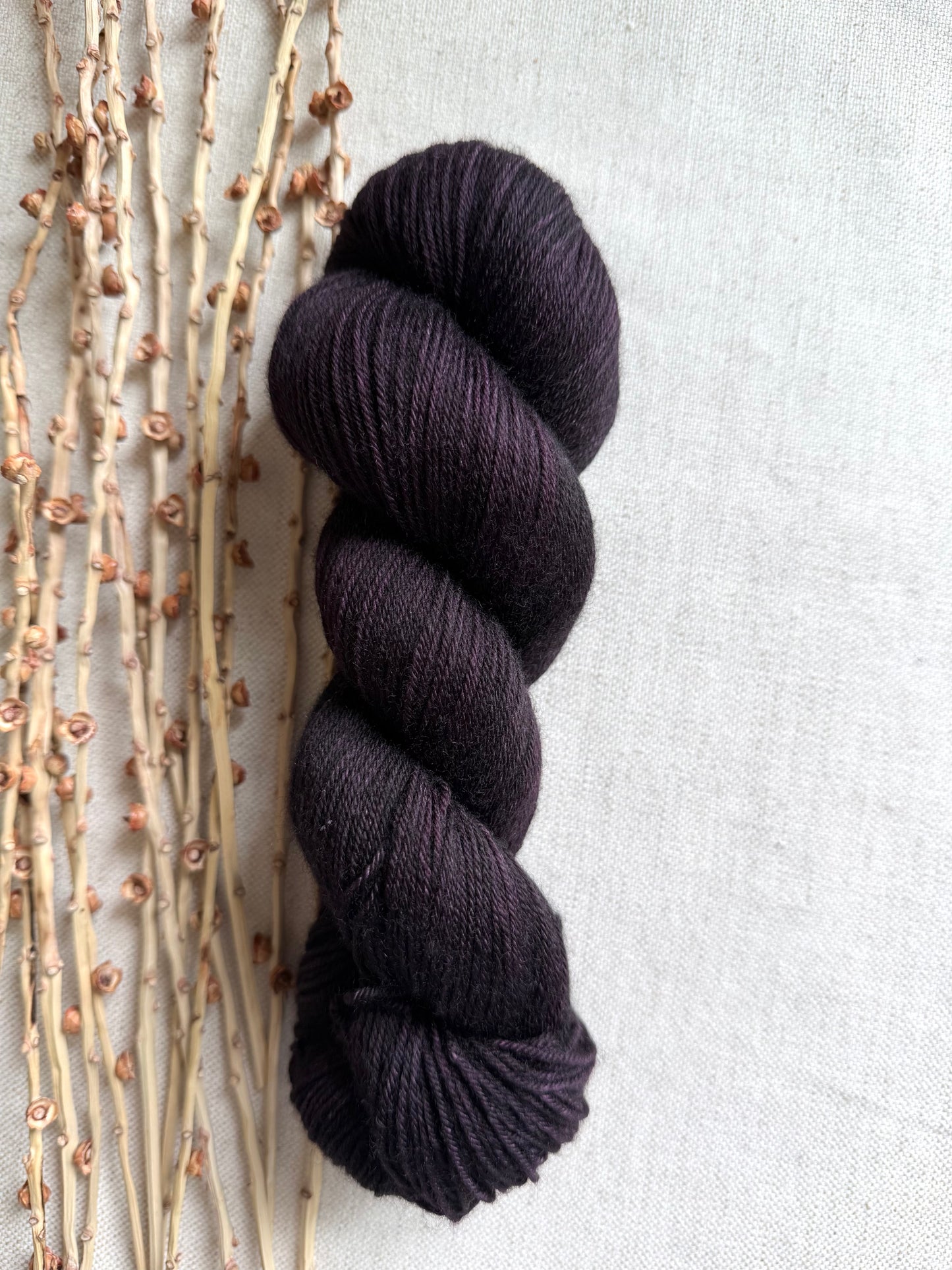 Aubergine 100g SW Merino Nylon Yarn