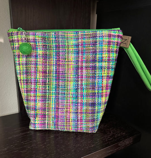 Purple Green Handwoven Bag