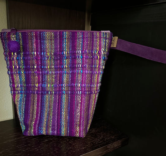Purple Blue Handwoven Bag