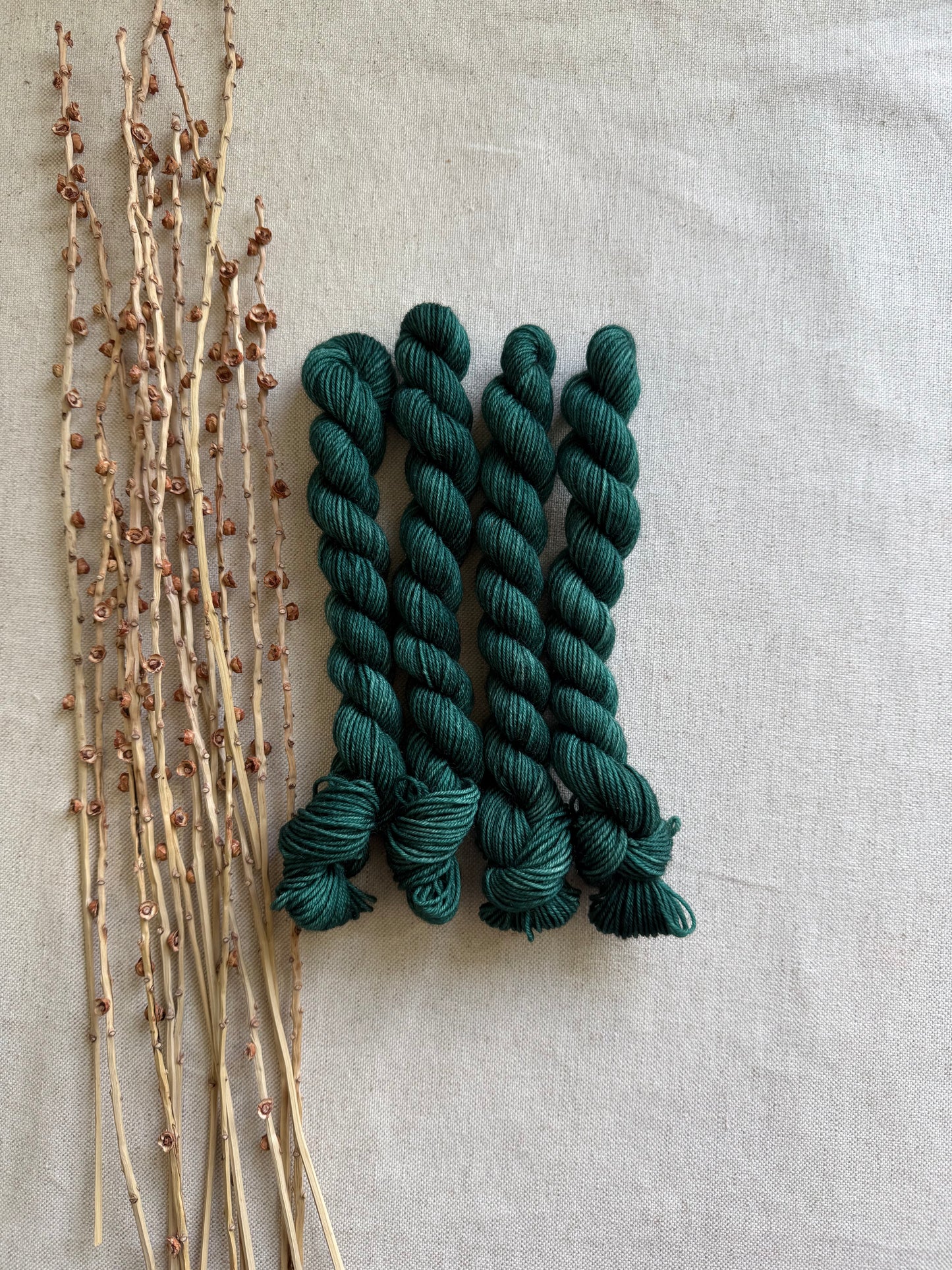 Forest Green - SW Wool Recycled Nylon Mini Skein