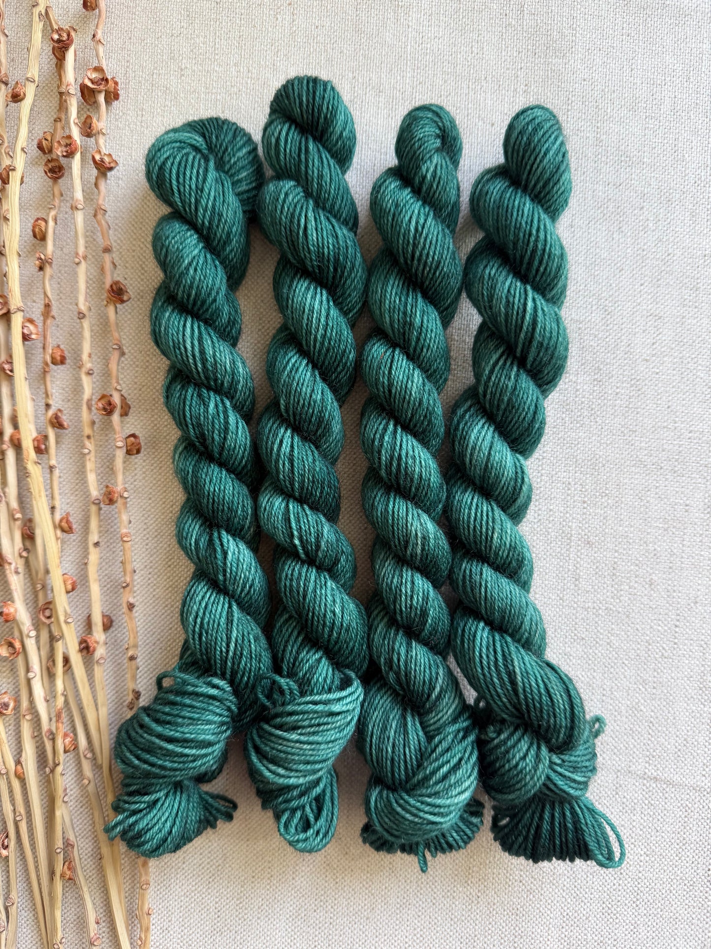 Forest Green - SW Wool Recycled Nylon Mini Skein