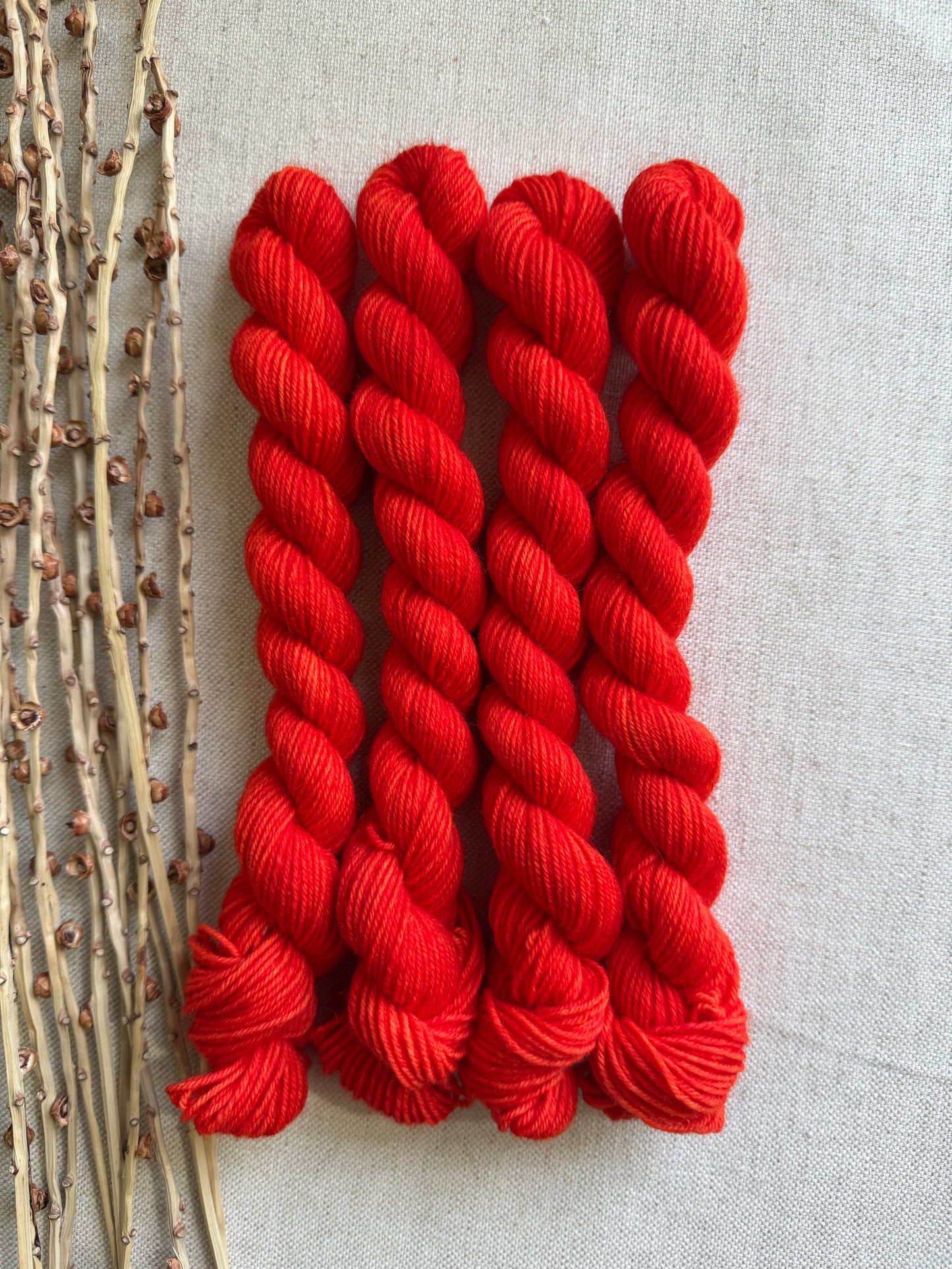 Bright Orange - SW Wool Recycled Nylon Mini Skein