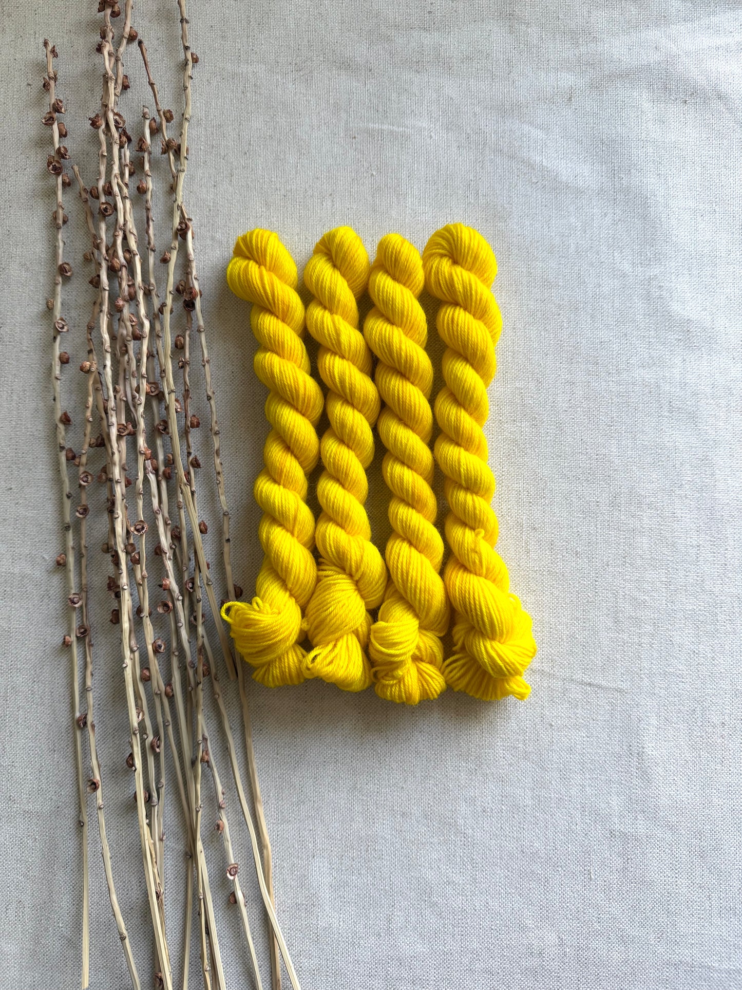 Bright Yellow - SW Wool Recycled Nylon Mini Skein