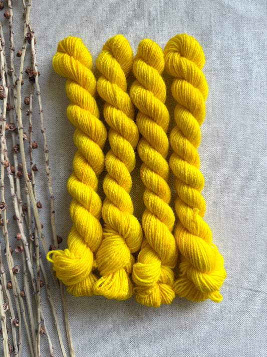 Bright Yellow - SW Wool Recycled Nylon Mini Skein