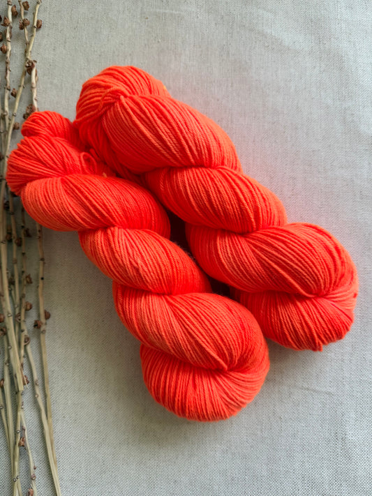 Neon Shrimp SW Merino Nylon 100g Skein